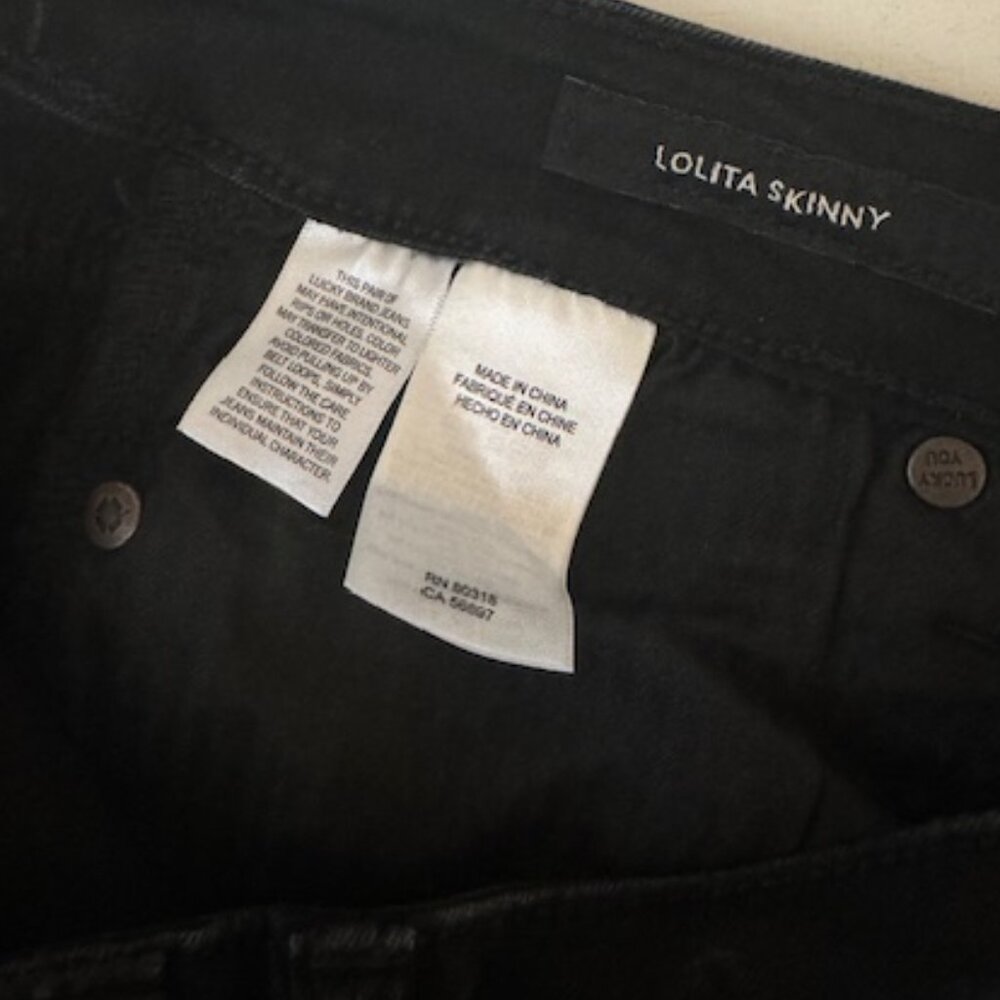 Lucky brand Womens Jeans Lolita Skinny Ankle EUC size 10 x 30 Black - Picture 5 of 6